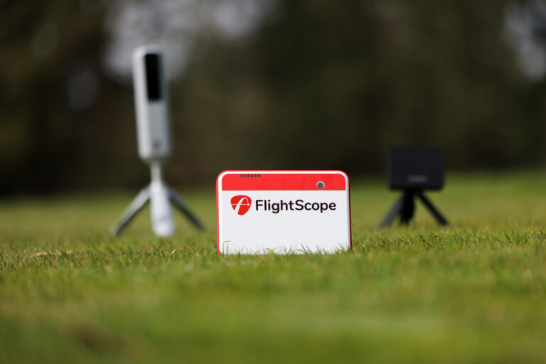 Flightscope with Rapsodo and garmin in background